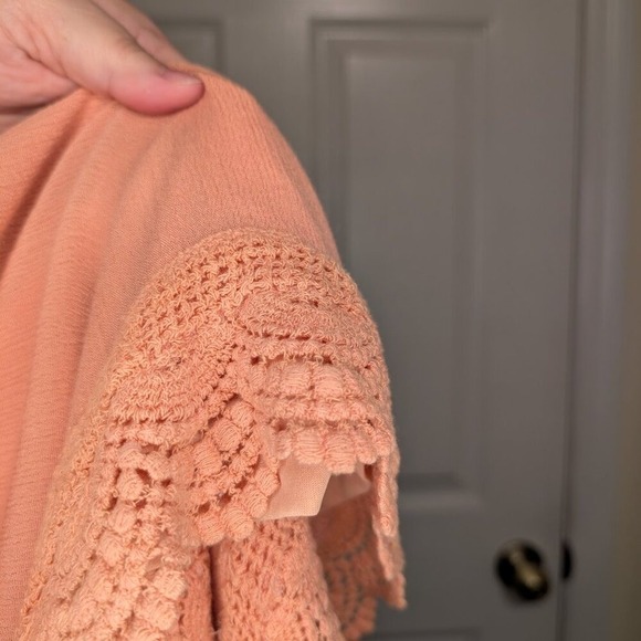 Altar'd State Dress Women's Size Small Peach Lace Crochet Lined - Picture 5 of 8